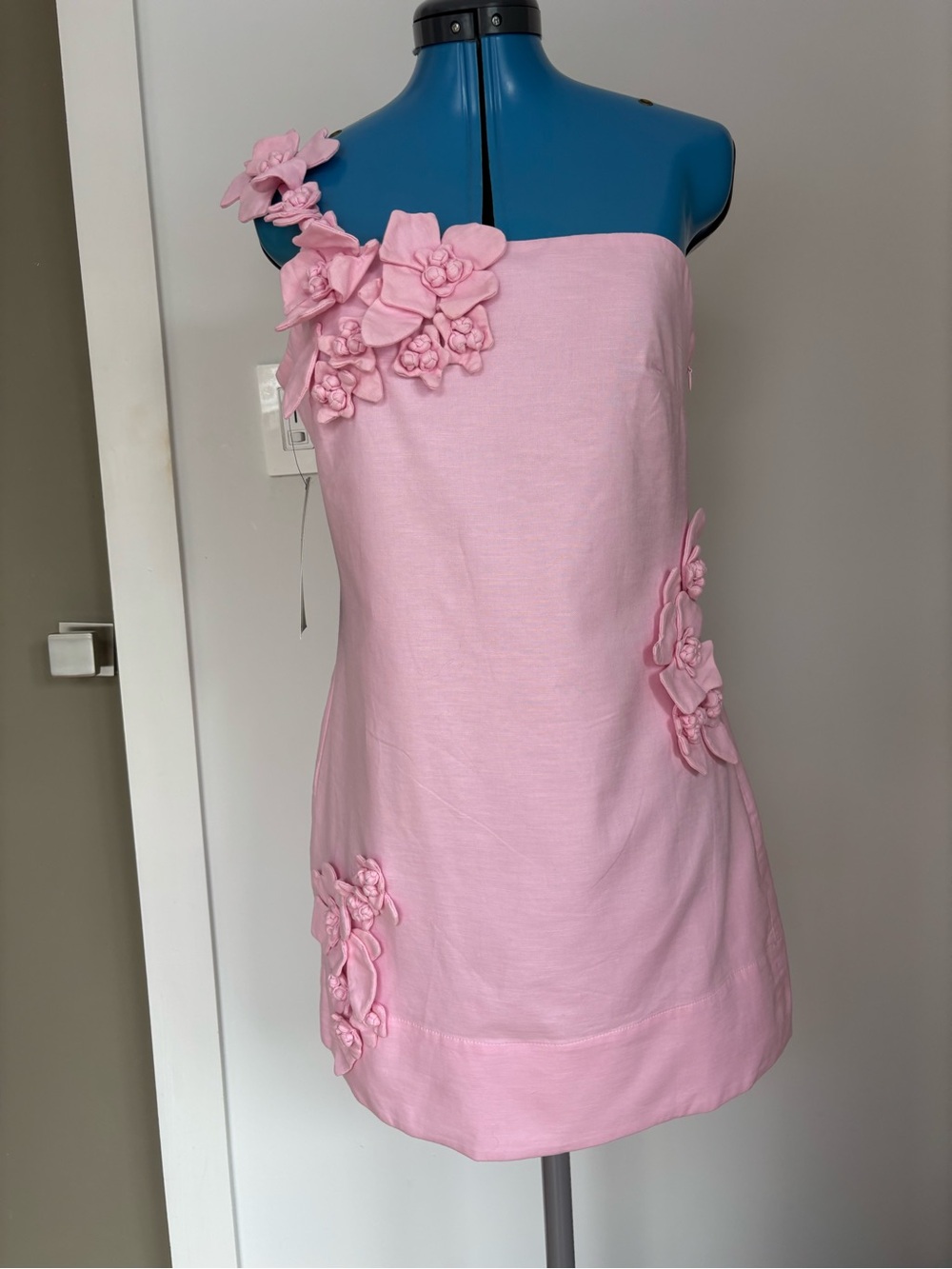 Hyacinth House Rosey Floral Linen Mini Dress S NWT